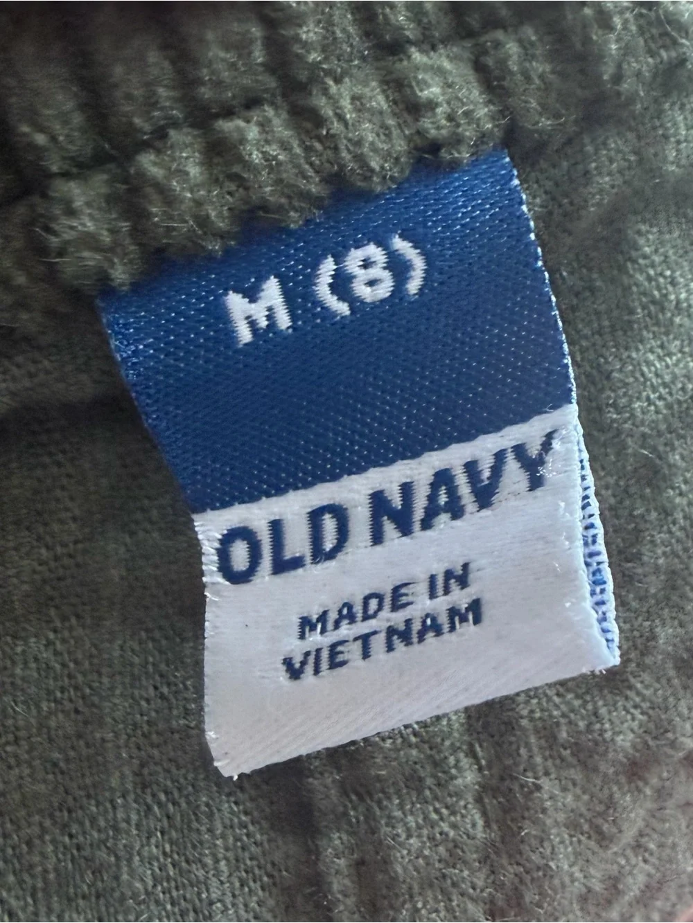 Old Navy Olive Green Corduroy Button-Front Mini Skirt